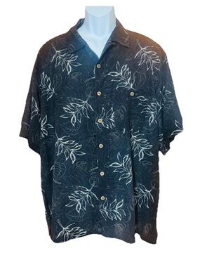 Island Republic Mens XXL 100% Silk Short Sleeve Tropical Hawaiian Shirt Vacation